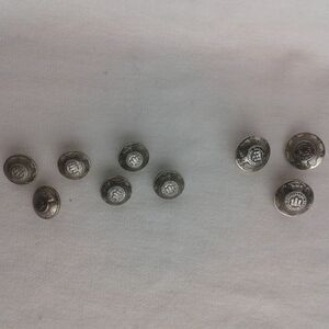 Vintage lot of The Devonshire REG(iment) Silver Color Metal  Button 3 LG 6 SM